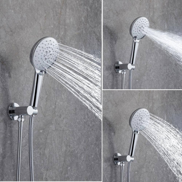 Single-Handle 1-Spray Round High Pressure Shower Faucet with 10 in. Shower Head