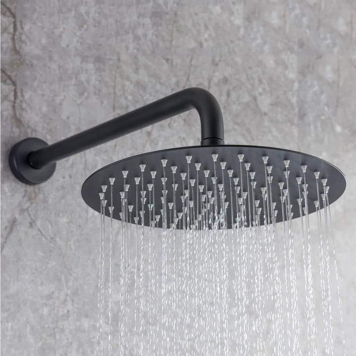 Single-Handle 1-Spray Round High Pressure Shower Faucet with 10 in. Shower Head