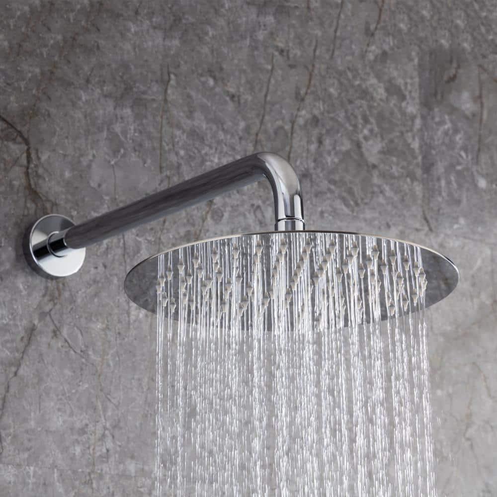 Single-Handle 1-Spray Round High Pressure Shower Faucet with 10 in. Shower Head