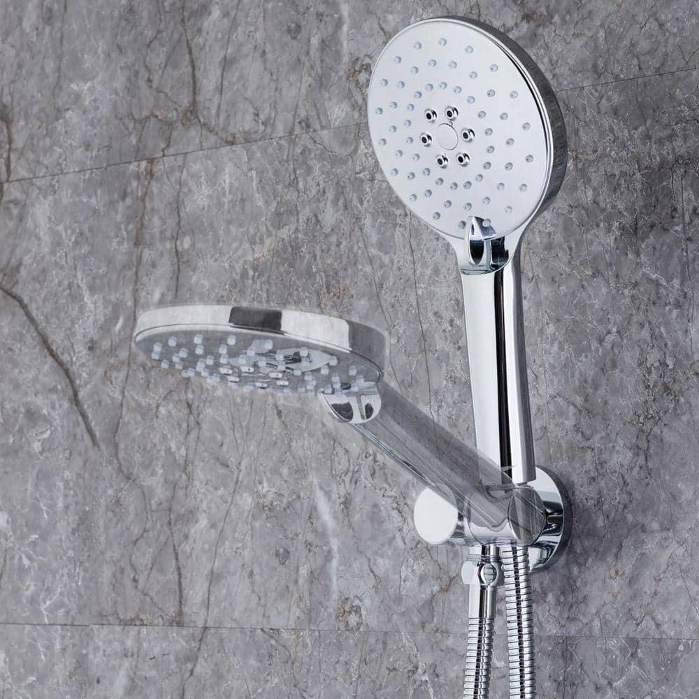 Single-Handle 1-Spray Round High Pressure Shower Faucet with 10 in. Shower Head