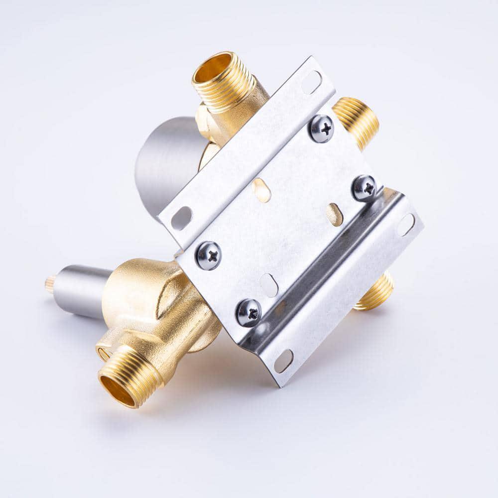 Single-Handle 1-Spray Round High Pressure Shower Faucet with 10 in. Shower Head