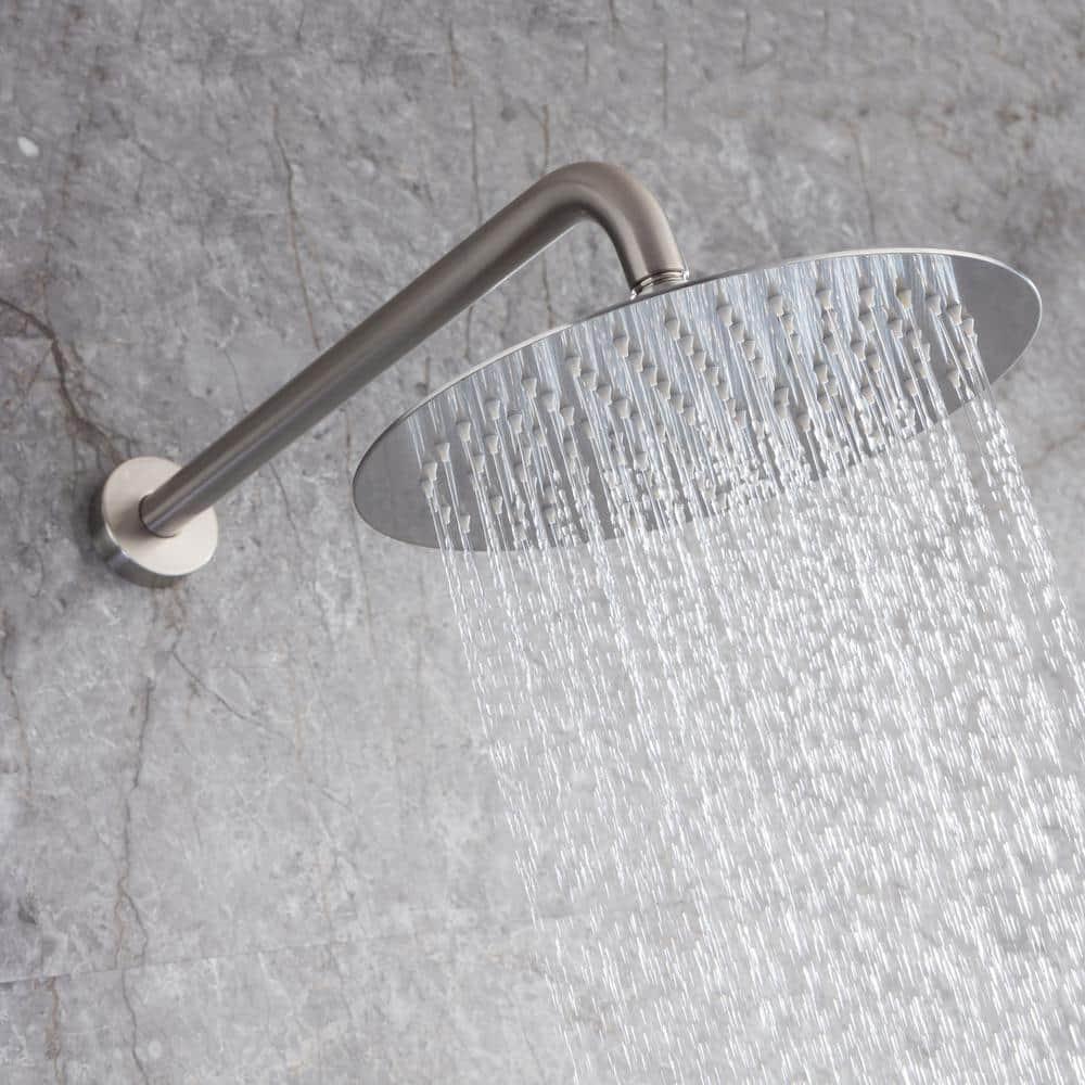 Single-Handle 1-Spray Round High Pressure Shower Faucet with 10 in. Shower Head